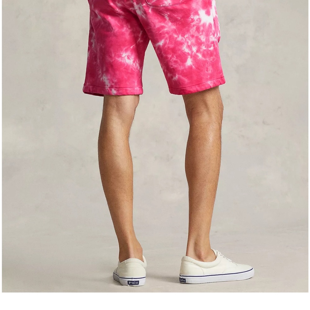 POLO Nwt Men's 8-1/2-Inch Tie-Dye Fleece Shorts